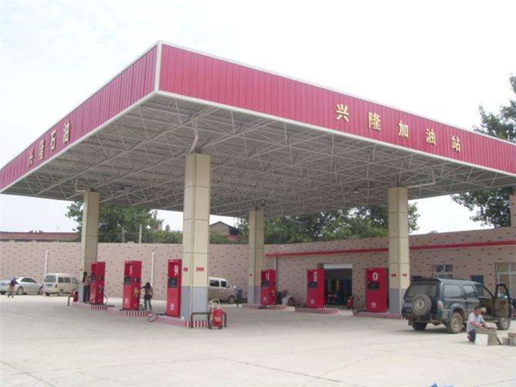 晋城加油站钢结构网架案例9